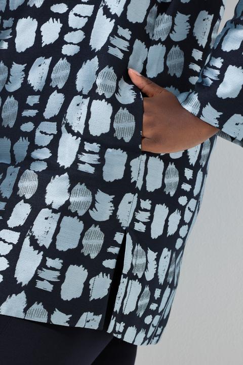 Actual product image Ulla Popken Textured Abstract Print Blazer (54)