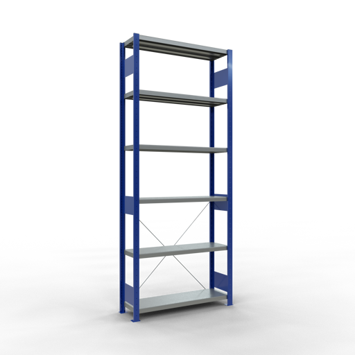 Produktbild Schulte Lagertechnik Stecksystem Grundregal MULTIplus330 mit Kreuzstrebe