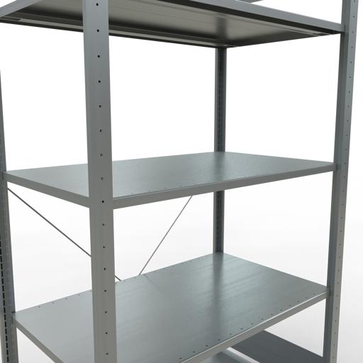 Actual product image Schulte Lagertechnik MULTIplus85 boltless basic shelving system with cross brace