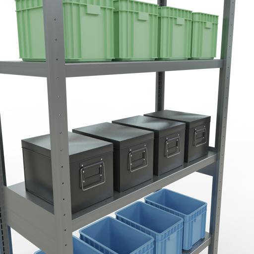 Actual product image Schulte Lagertechnik MULTIplus330 basic racking system with length ledgers