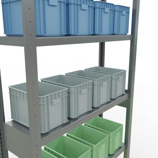 Actual product image Schulte Lagertechnik MULTIplus330 basic racking system with length ledgers