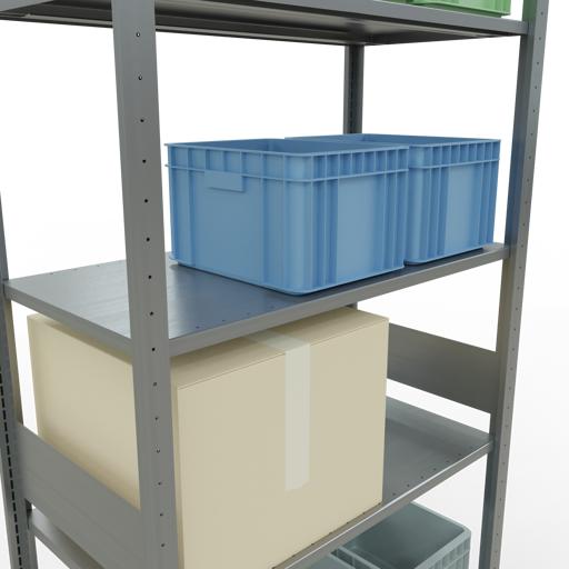 Actual product image Schulte Lagertechnik MULTIplus85 basic racking system with length ledgers