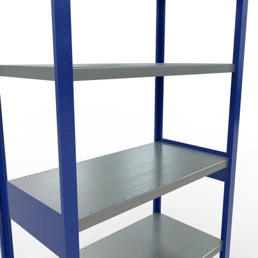 Actual product image Schulte Lagertechnik MULTIplus330 boltless basic shelving system with length ledgers