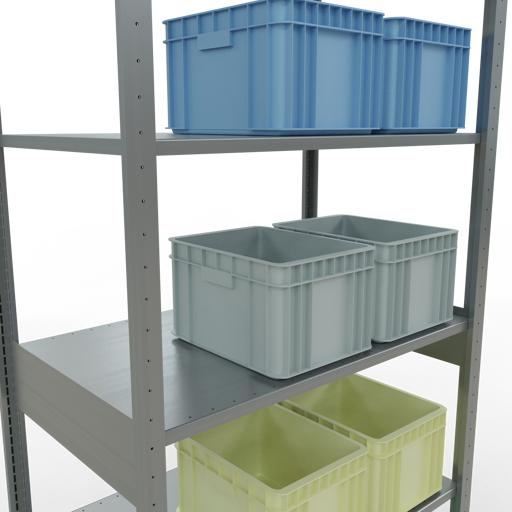 Actual product image Schulte Lagertechnik MULTIplus85 basic racking system with length ledgers
