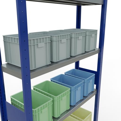 Actual product image Schulte Lagertechnik MULTIplus330 basic racking system with length ledgers