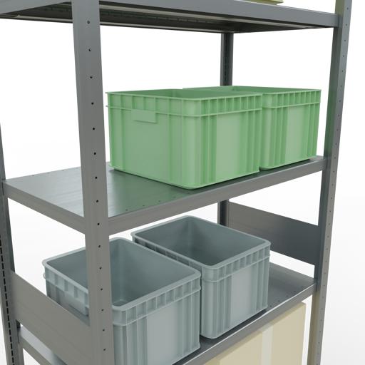 Actual product image Schulte Lagertechnik MULTIplus330 basic racking system with length ledgers