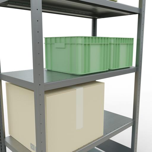 Actual product image Schulte Lagertechnik MULTIplus330 basic racking system with length ledgers