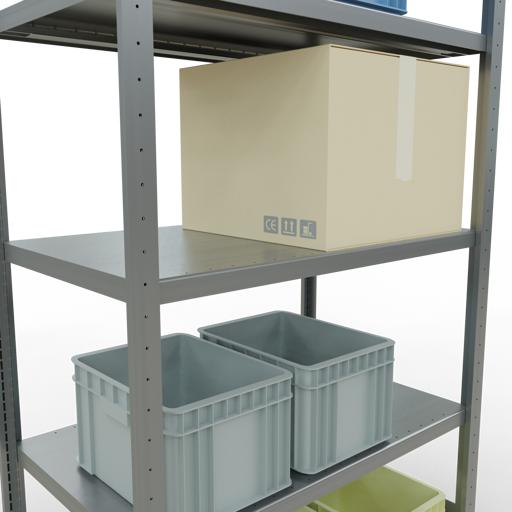 Produktbild Schulte Lagertechnik Stecksystem Grundregal MULTIplus330 mit Längenriegel