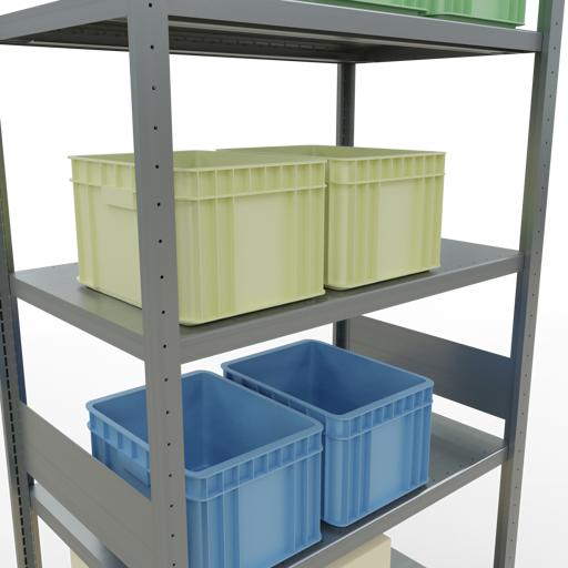 Actual product image Schulte Lagertechnik MULTIplus330 basic racking system with length ledgers