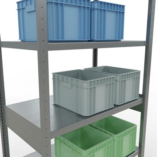 Actual product image Schulte Lagertechnik MULTIplus330 basic racking system with length ledgers