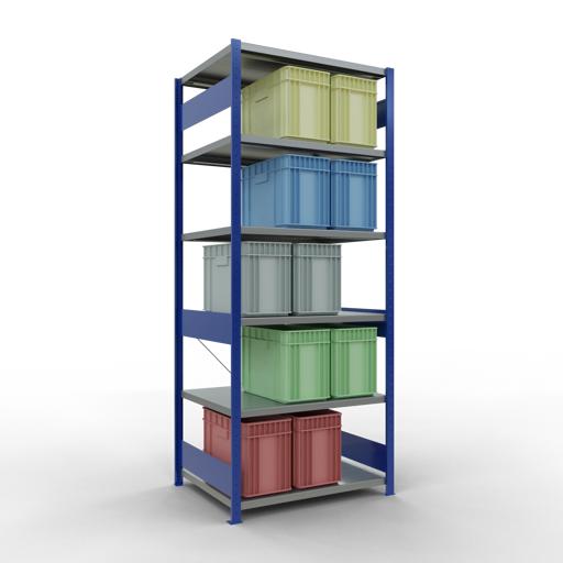 Produktbild Schulte Lagertechnik Stecksystem Grundregal MULTIplus330 mit Kreuzstrebe