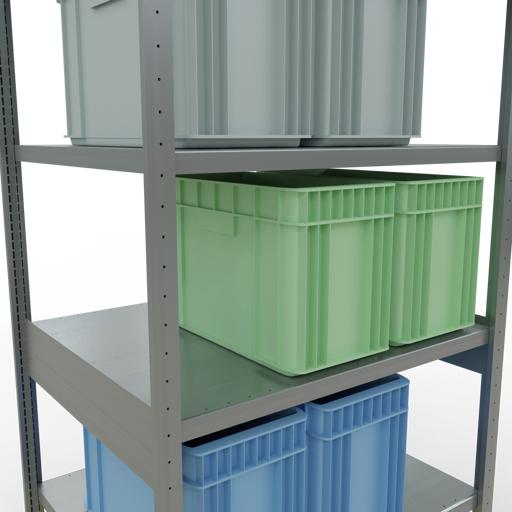 Actual product image Schulte Lagertechnik MULTIplus330 basic racking system with length ledgers