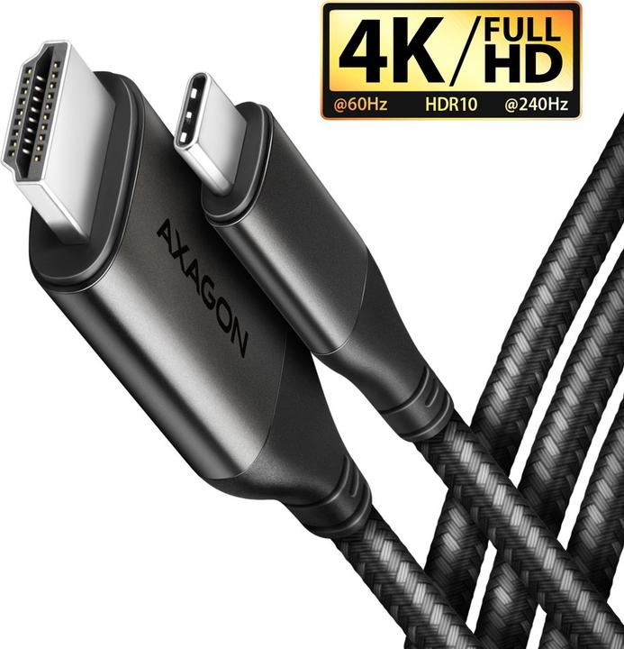 Actual product image Axagon USB C - HDMI (type A) (1.80 m)
