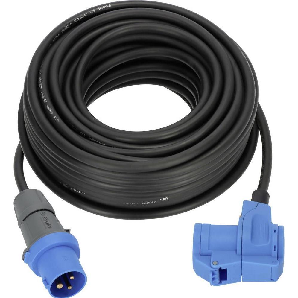 Brennenstuhl, Prolunga, 1168650525 Strom Verlängerungskabel Blau, Schwarz 25 m H07RN-F 3G (25 m, CEE 7/3, Tipo 13)