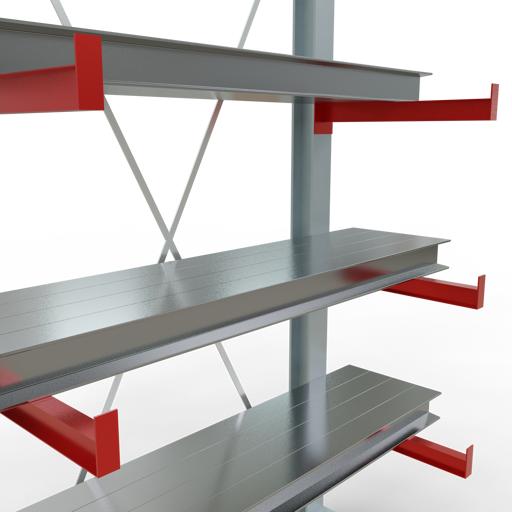 Actual product image Schulte Lagertechnik K 3000 cantilever complete rack 2 uprights - 1-sided