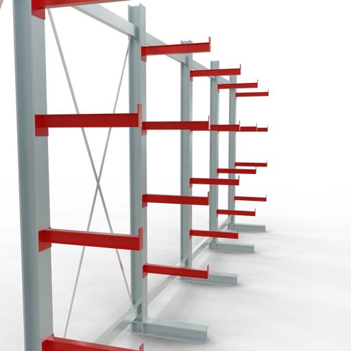 Actual product image Schulte Lagertechnik K 3000 cantilever complete rack 6 uprights - 1-sided