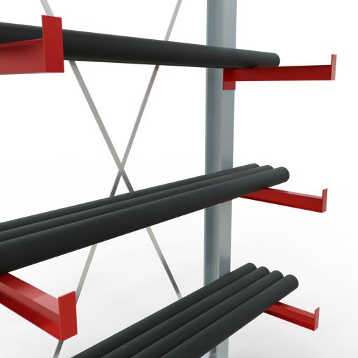 Actual product image Schulte Lagertechnik K 3000 cantilever complete rack 2 uprights - 1-sided