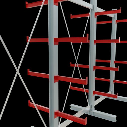 Immagine prodotto Schulte Lagertechnik K 3000 scaffale cantilever completo 4 montanti - 2 lati