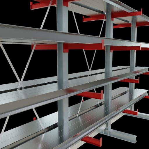 Immagine prodotto Schulte Lagertechnik K 3000 scaffale cantilever completo 4 montanti - 2 lati