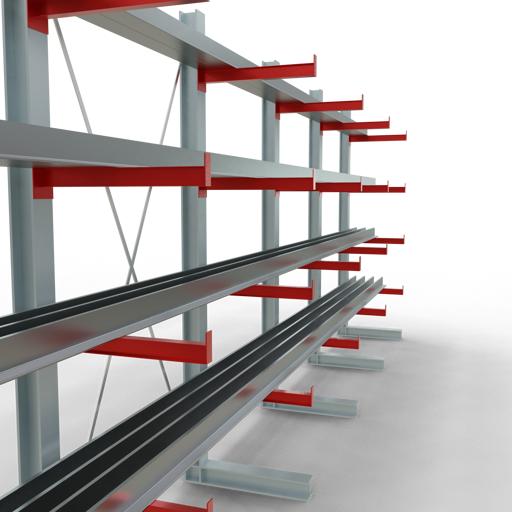 Actual product image Schulte Lagertechnik K 3000 cantilever complete rack 6 uprights - 1-sided