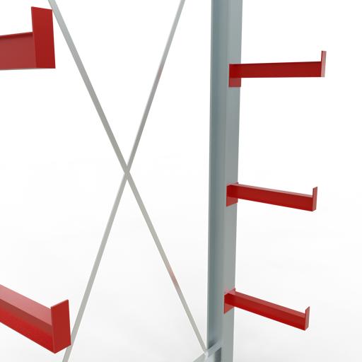 Actual product image Schulte Lagertechnik K 3000 cantilever complete rack 2 uprights - 1-sided