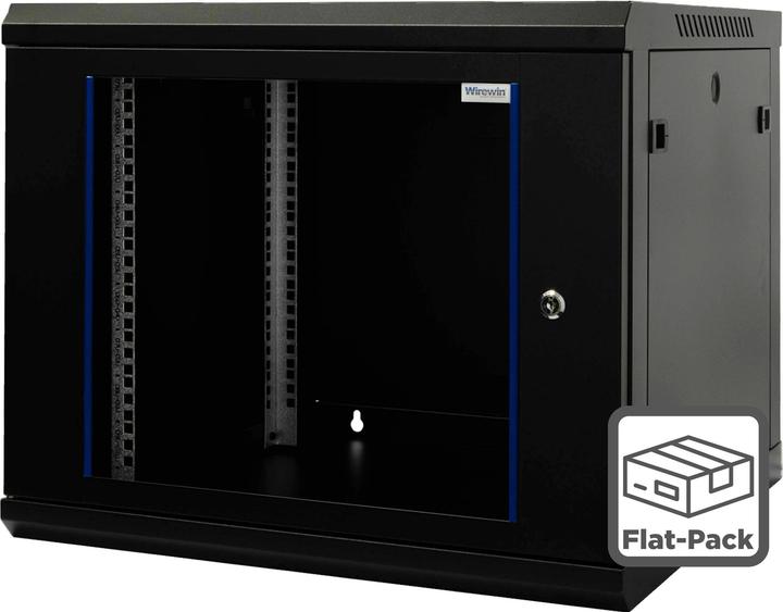 Produktbild Wirewin 19/ Wandschrank, einteilig, Pro 3nd Generation, Flat-Pack, 600x450mm, schwarz (9 HE, 19 Zoll Rack)