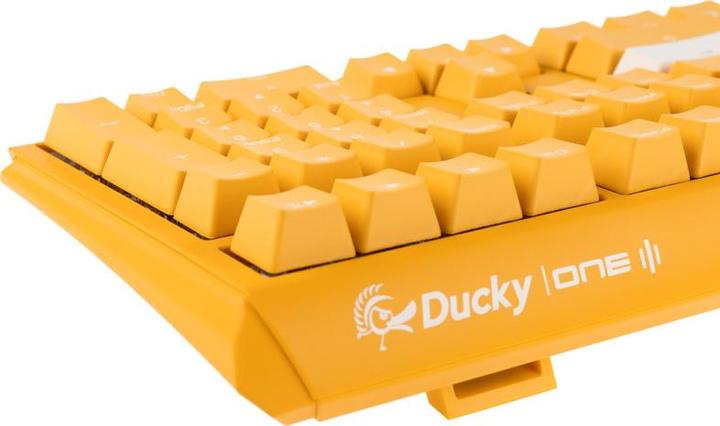 Actual product image Ducky One 3 Yellow Gaming Keyboard, RGB LED - MX-Speed-Silver (US) (US, Cable)