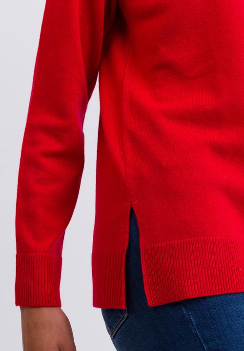 Actual product image Cash-Mere Kaschmir Rundhals Pullover mit Seitenschlitzen (XL)