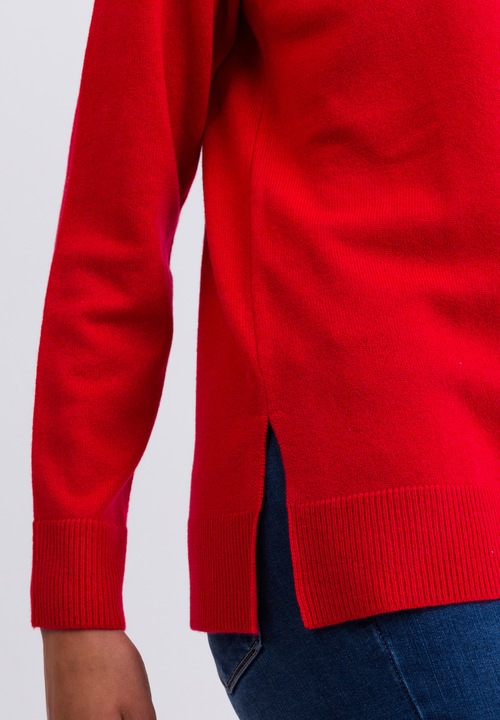 Image du produit Cash-Mere Kaschmir Rundhals Pullover mit Seitenschlitzen (XL)