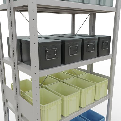 Actual product image Schulte Lagertechnik Double basic shelf MULTIplus250