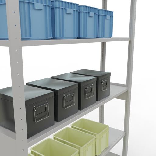 Image du produit Schulte Lagertechnik Système d'étagères de base MULTIplus150 sans boulons avec longerons.