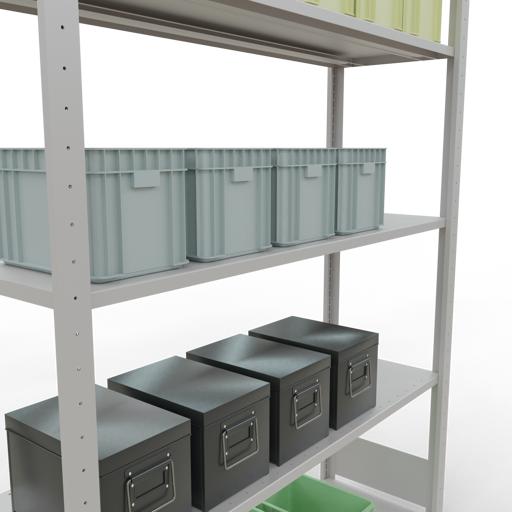 Actual product image Schulte Lagertechnik MULTIplus150 basic racking system with length ledgers