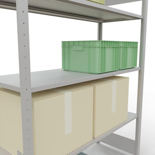 Image du produit Schulte Lagertechnik Système d'étagères de base MULTIplus150 sans boulons avec longerons.