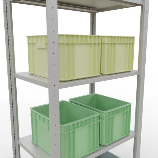 Image du produit Schulte Lagertechnik Système d'étagères de base MULTIplus150 sans boulons avec longerons.