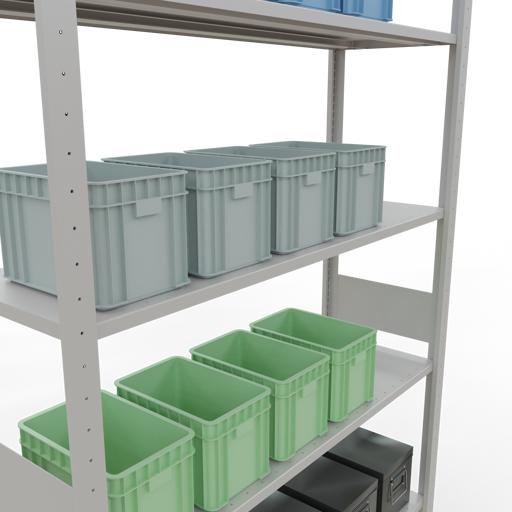 Image du produit Schulte Lagertechnik Système d'étagères de base MULTIplus150 sans boulons avec longerons.