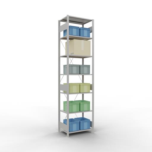 Produktbild Schulte Lagertechnik Stecksystem Grundregal MULTIplus150 mit Kreuzstrebe