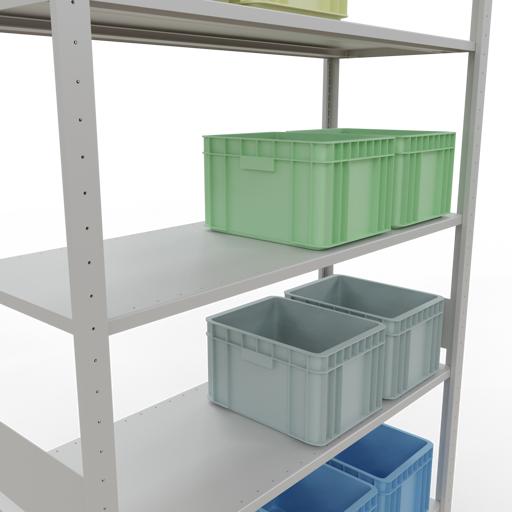 Image du produit Schulte Lagertechnik Système d'étagères de base MULTIplus150 sans boulons avec longerons.
