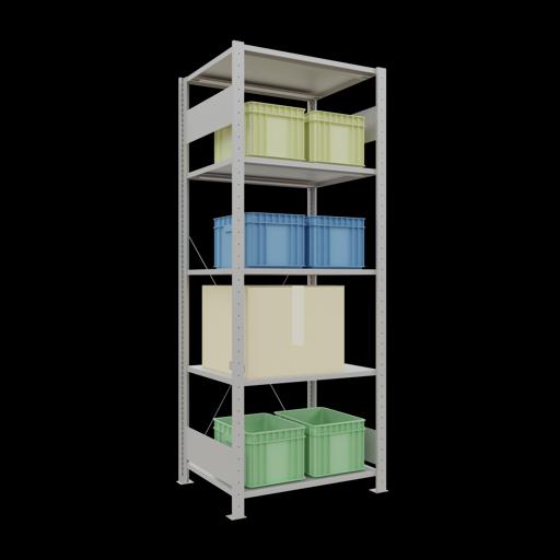 Actual product image Schulte Lagertechnik MULTIplus150 basic racking system with cross braces