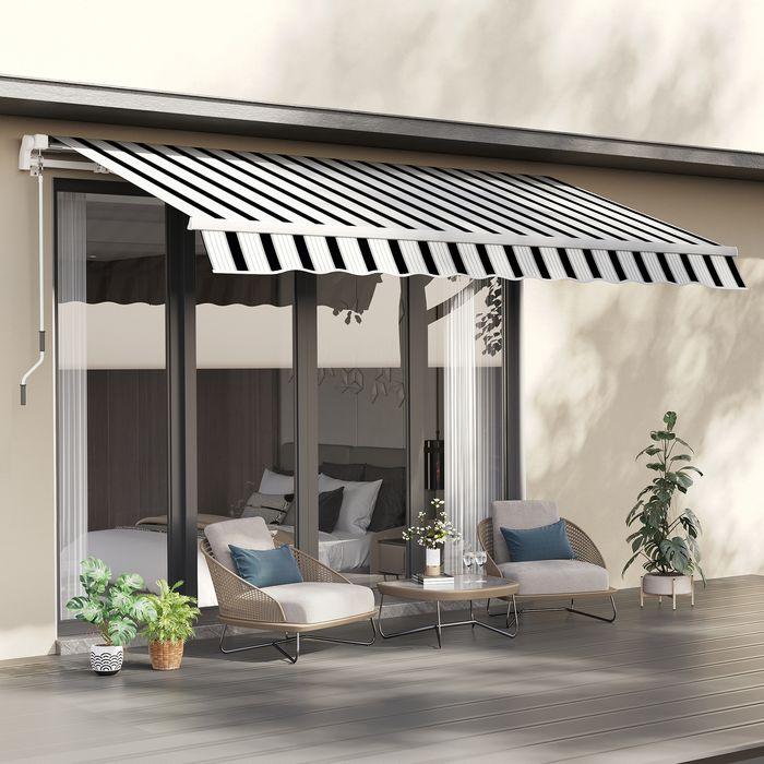 Immagine prodotto Swisshandel24 Tenda da sole per balcone, 3,95x2,45x3,50 m, resistente ai raggi UV, per tutte le superfici, con (2.45 m)