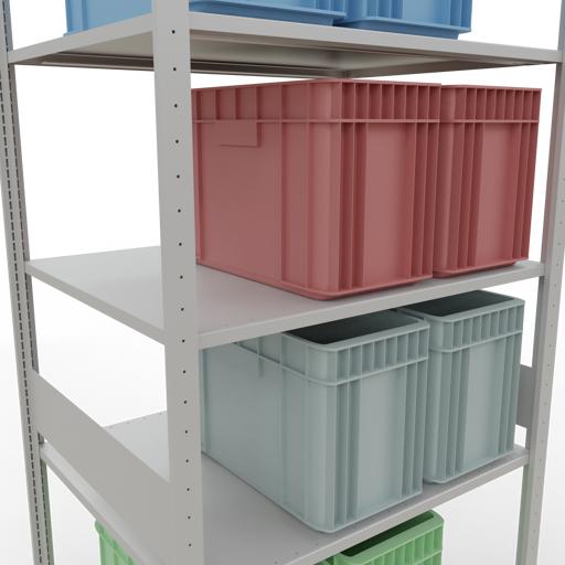 Actual product image Schulte Lagertechnik MULTIplus150 basic racking system with length ledgers