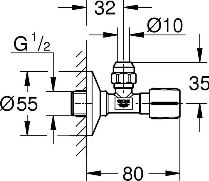 Produktbild Grohe Eckventil