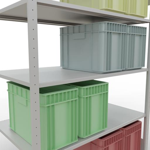 Actual product image Schulte Lagertechnik MULTIplus150 basic racking system with length ledgers