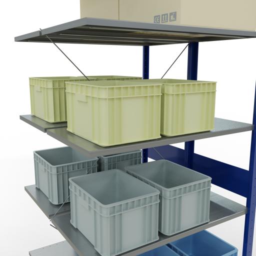 Actual product image Schulte Lagertechnik Double add-on shelf MULTIplus150