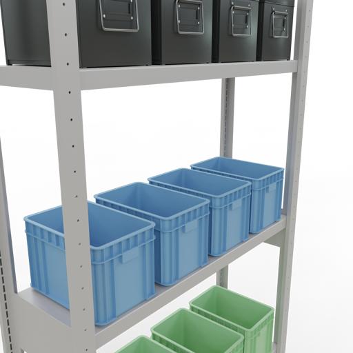 Actual product image Schulte Lagertechnik MULTIplus250 basic racking system with length ledgers