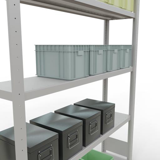 Actual product image Schulte Lagertechnik MULTIplus250 basic racking system with length ledgers