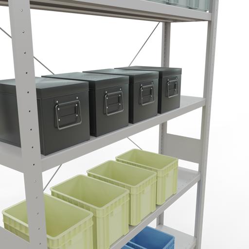 Actual product image Schulte Lagertechnik MULTIplus250 basic racking system with length ledgers