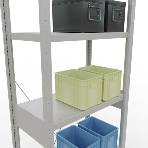 Actual product image Schulte Lagertechnik MULTIplus250 basic racking system with length ledgers