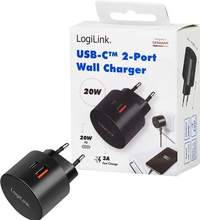 Produktbild LogiLink USB-Steckdosenadapter (20 W)