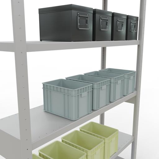 Actual product image Schulte Lagertechnik MULTIplus250 basic racking system with length ledgers
