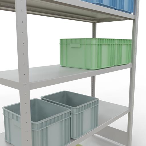 Actual product image Schulte Lagertechnik MULTIplus250 basic racking system with length ledgers